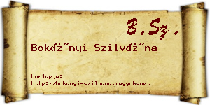 Bokányi Szilvána névjegykártya